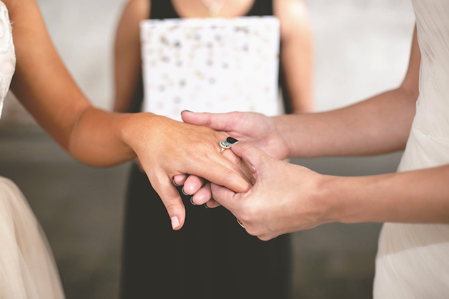 Bride Wedding Vows and Ring Exchange | Same Sex Gay Tampa Wedding Ceremony