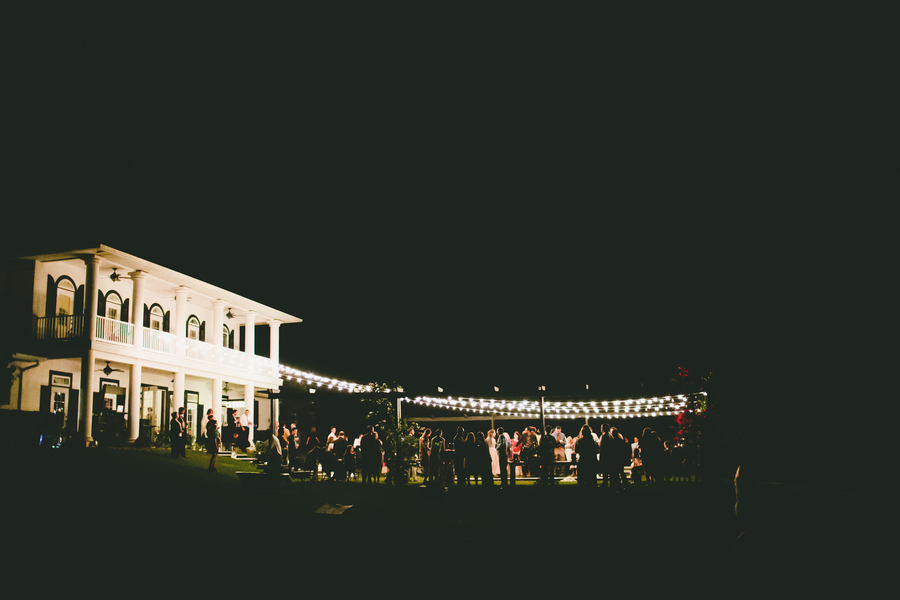 Outdoor Nighttime Wedding Reception with String Lighting | Outdoor, Rustic Tampa Bay/Dade City Wedding Reception Venue Barrington Hill Farm