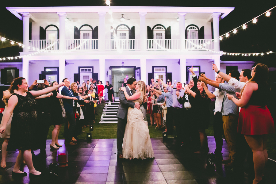 Bride and Groom Wedding Sparkler Exit | Outdoor, Rustic Tampa Bay/Dade City Wedding Reception Venue Barrington Hill Farm