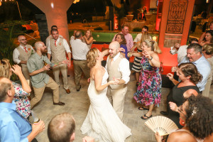 Bride and Groom Dancing at Outdoor St. Pete Beach Wedding Reception | The Hotel Zamora