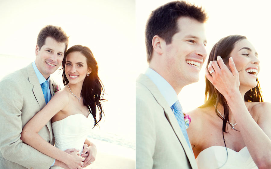 Bride and Groom Beach Wedding Portrait | Tampa Wedding Photographer Foto Bohemia