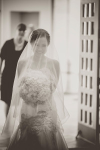 Portrait of Bride Walking Down Aisle Wedding Ceremony | Photo by Tampa Bay Wedding Photographer Kristen Marie Photography
