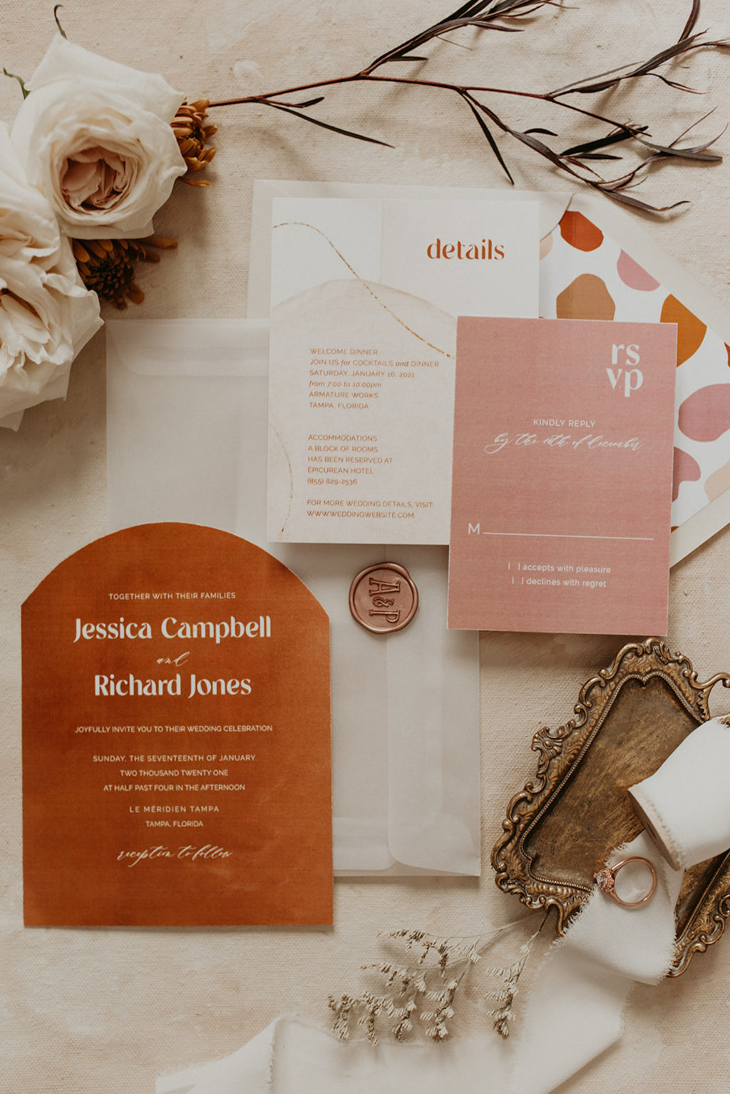Tampa Bay Custom Wedding Invitations and Stationery | AP Design Co | A&P Designs | A+P Design Co