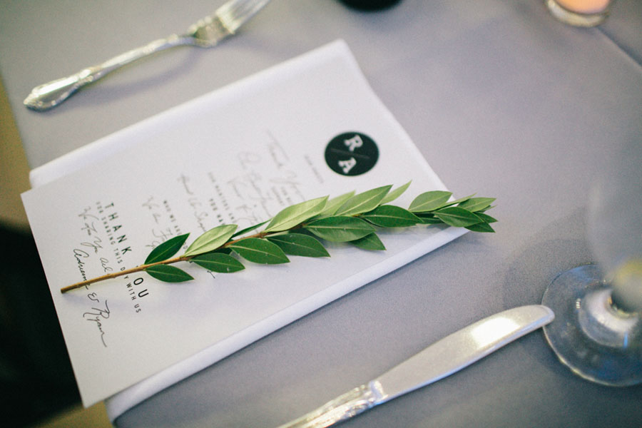 Tampa Wedding Reception Place Cards and Menu | Wedding Invitation and Stationery Citrus Press Co.