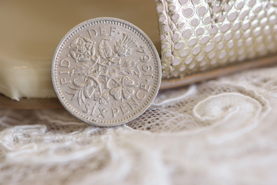 Getting Ready Wedding Details: Six Pence Coin