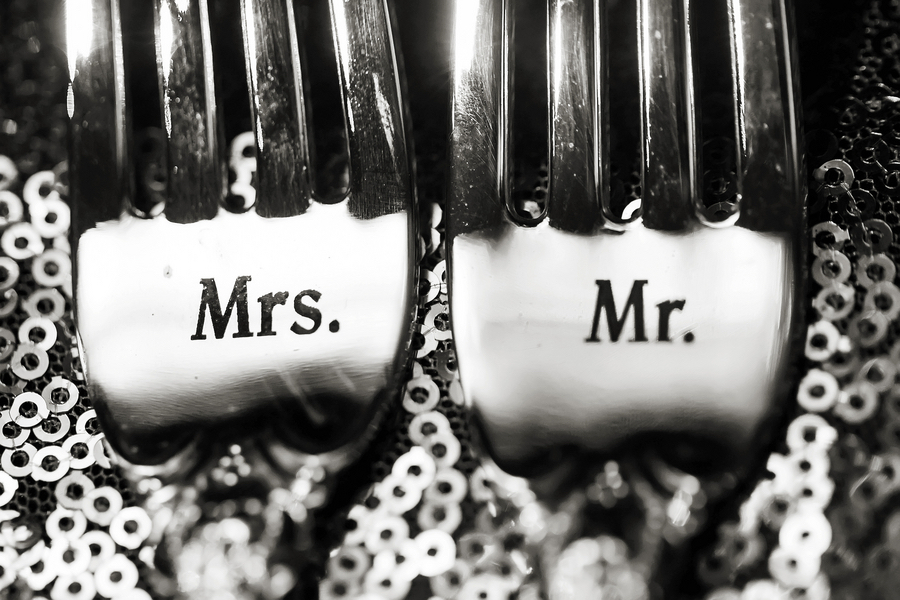 Mrs. Mr Wedding Cake Forks| Photo by Tampa Bay Wedding Photographer Limelight Photography