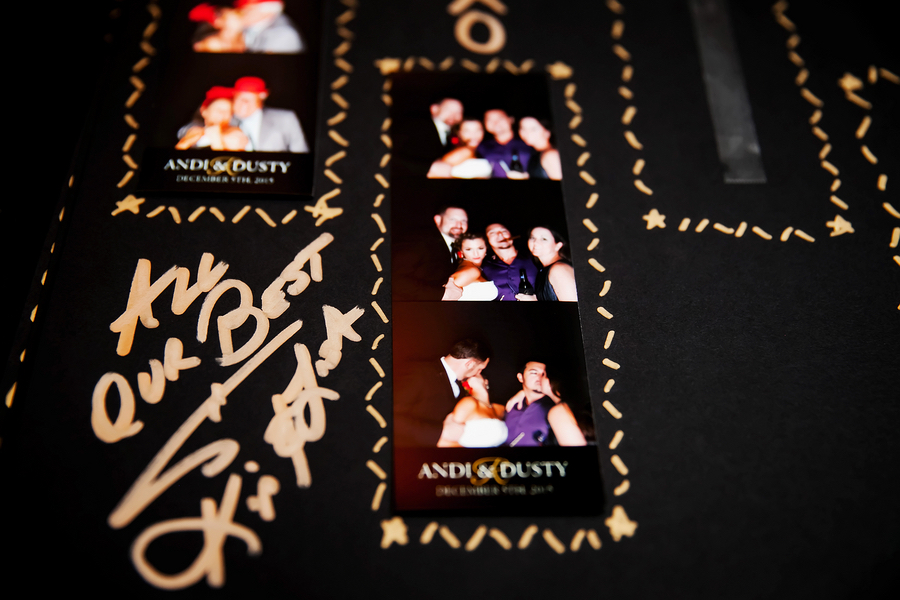 Photobooth Photo Strip Album Wedding Guest Book| Photo by Tampa Bay Wedding Photographer Limelight Photography