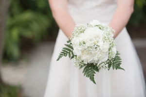 White Wedding Bouquet of Flowers with Greenery | St. Petersburg Wedding Photographer Kristen Marie Photography