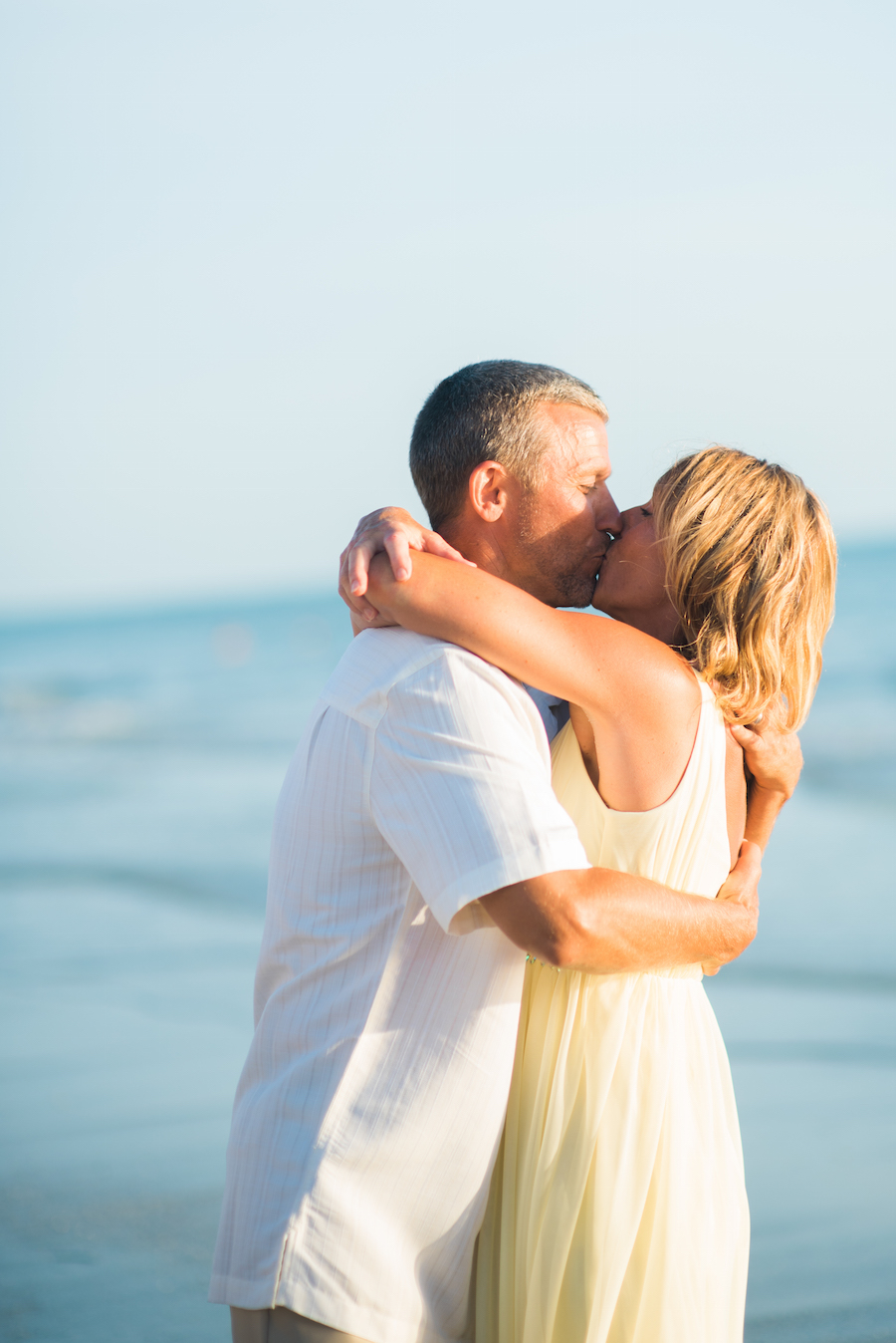 Bride and Groom First Kiss, Wedding Ceremony at Indian Rocks Beach | St. Pete Beach Wedding Photographer Kera Photography