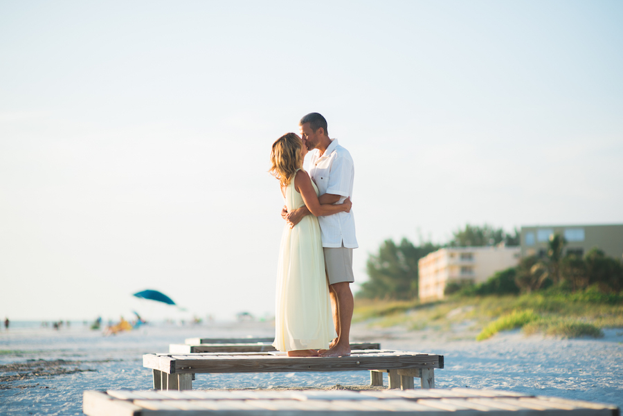 Bride and Groom, Kissing for Indian Rocks Beach Wedding Portrait | St. Pete Beach Wedding Photographer Kera Photography