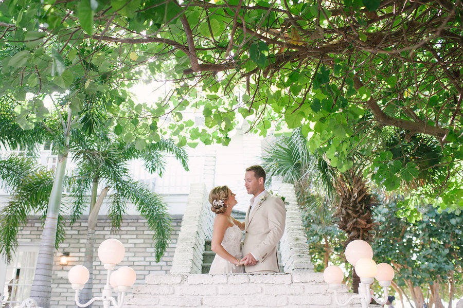 Wedding Day Bride and Groom Portrait in Siesta Key, Florida