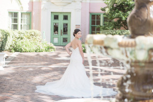 Bridal Portrait in Strapless Essense of Australia Wedding Gown| Photo by Tampa Bay Wedding Photographer Kristen Marie Photography