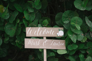 Custom Wodden Rustic Wedding Ceremony Welcome Sign with Calligraphy
