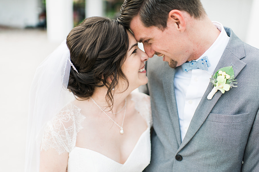 Bride and Groom, Outdoor Dowtown St. Pete Wedding Portraits at Straub Park