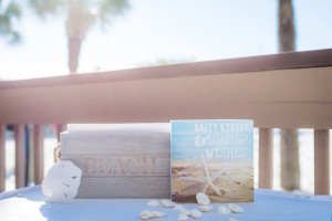 Clearwater Wedding Reception Beach Signs and Sea Shells