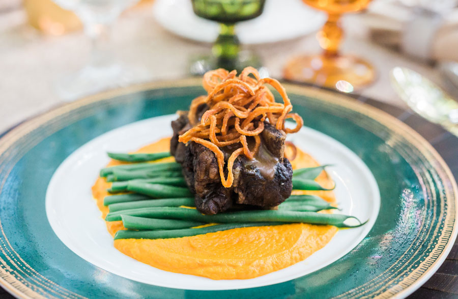 Wedding Dinner Short Ribs and Vegetables| Tampa Bay Wedding & Event Caterer Olympia Catering & Events