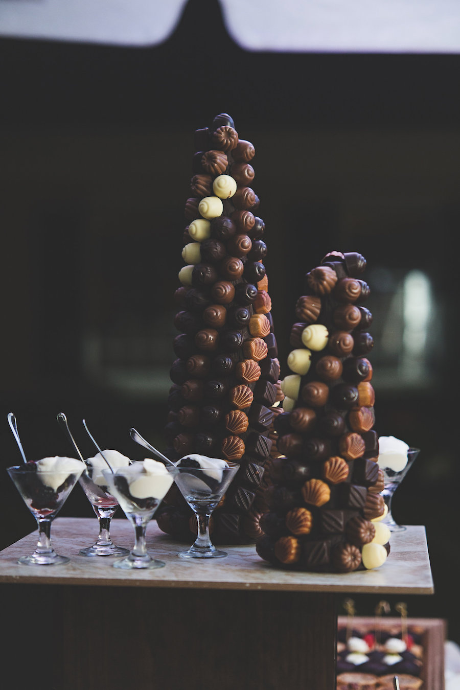 Sarasota Wedding Dessert Table with Truffle Chocolate Tower