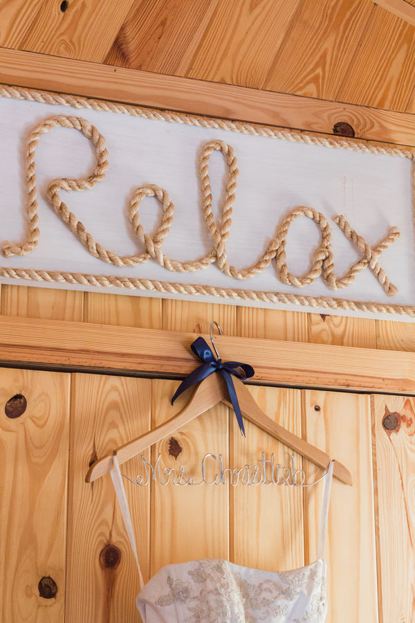 Wooden Bridal Wedding Hanger with Groom's Last Name