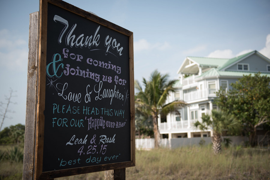 Clearwater, Beachfront Wedding Ceremony Welcome Sign