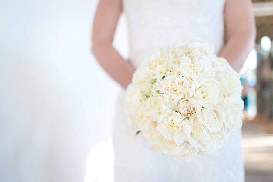 White Wedding Bridal Rose Bouquet