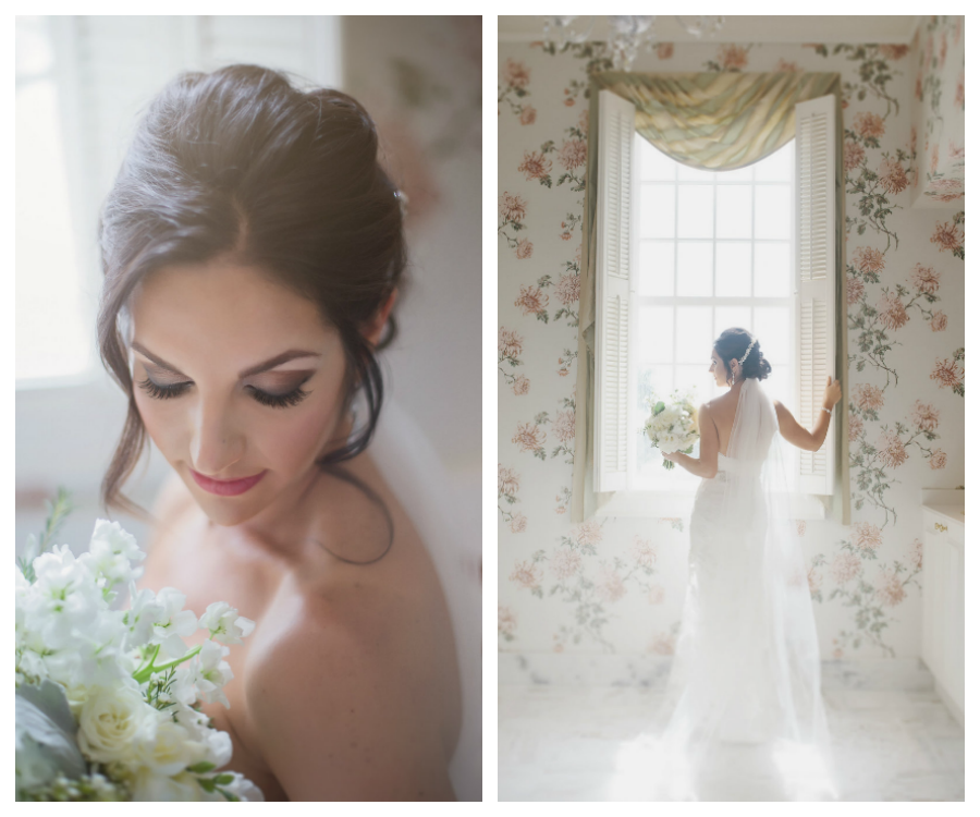 Bridal Portrait; Bridal Makeup; Wedding Hair; Wedding Day Picture of Bride before Ceremony by Tara Tomlinson Photography