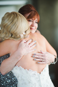 Getting Ready: Mom and Daughter Hugging, Wedding Portrait | Tampa Bay Wedding Photographer Marc Edwards Photographs