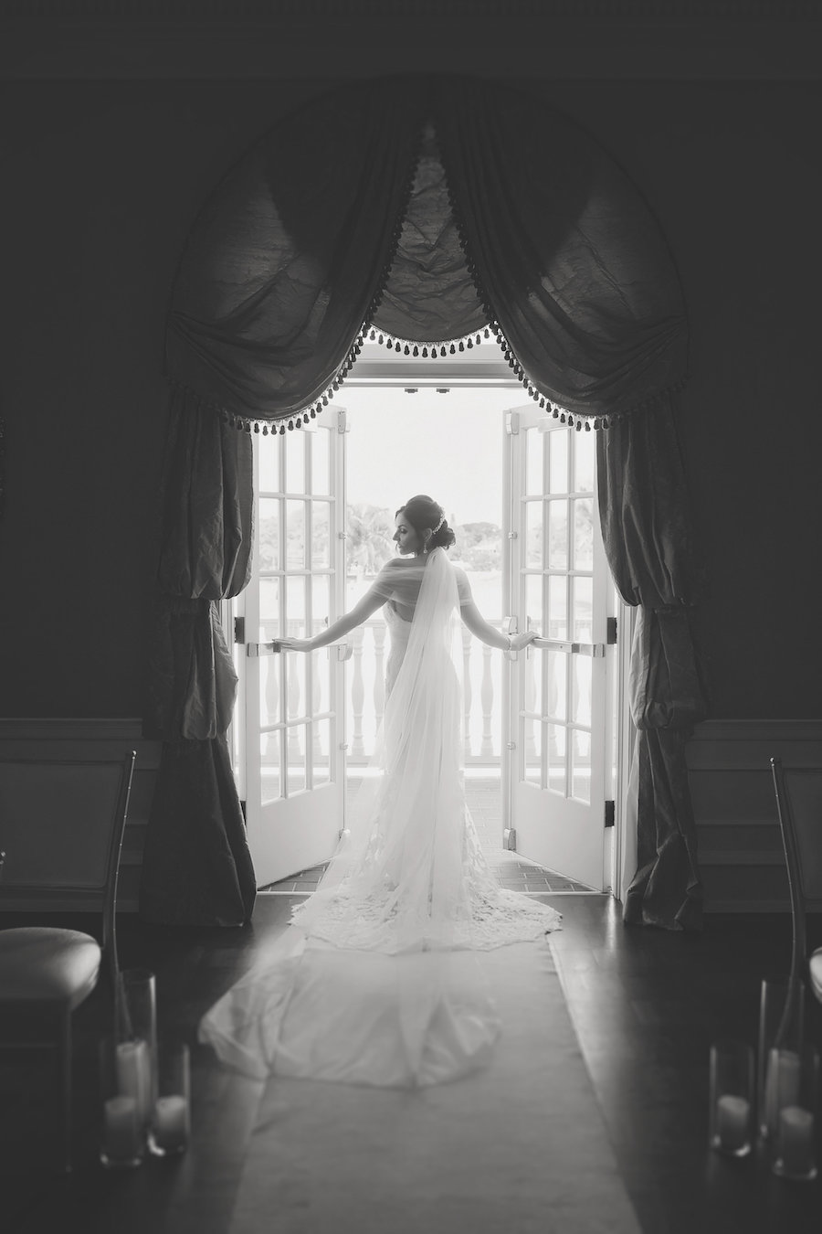 Bridal Portrait in Wedding Gown with Veil