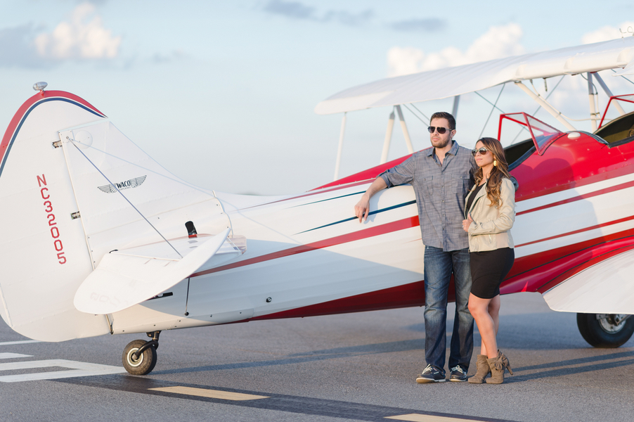 Travel Inspired St. Pete Engagement Portrait Photography with Airplane | St. Petersburg Wedding Photogrpaher Marc Edwards Photographs
