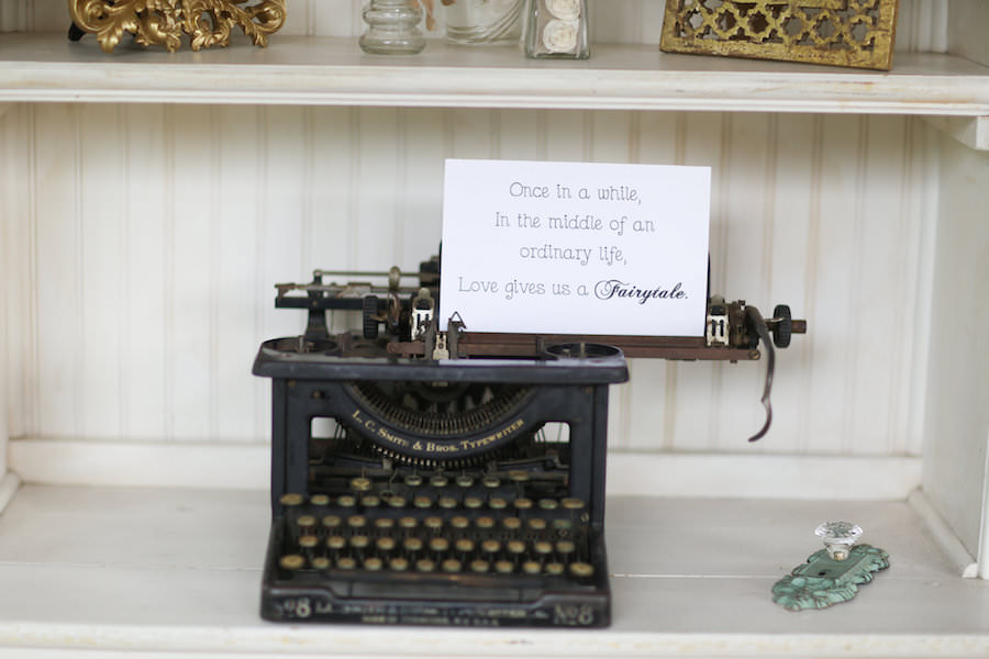Wedding Reception Decor Antique Typewriter