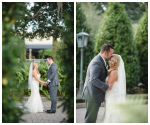 Wedding Day Bride and Groom First Look Portrait | Picture by Tampa Bay Wedding Photographer Marc Edwards Photographs