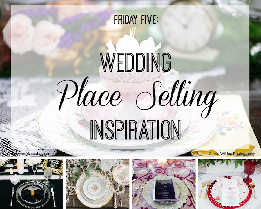 Wedding Place Setting Ideas and Inspiration with Rented China and Charger Plates and Table Linens