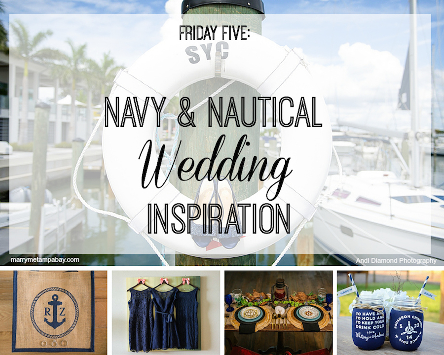 friday five navy and nautical wedding inspiration