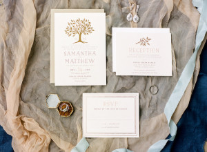 Natural, Earthy Tan and Ivory Wedding Invitation Suite with Rustic Tree Detail | Wedding Invitations from Minted