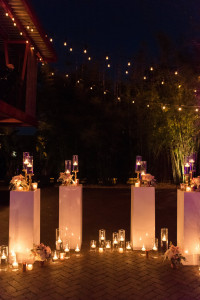 Outdoor, Nighttime St. Petersburg Wedding Ceremony with Candlelight and String Lighting | Downtown St. Pete Wedding Venue NOVA 535