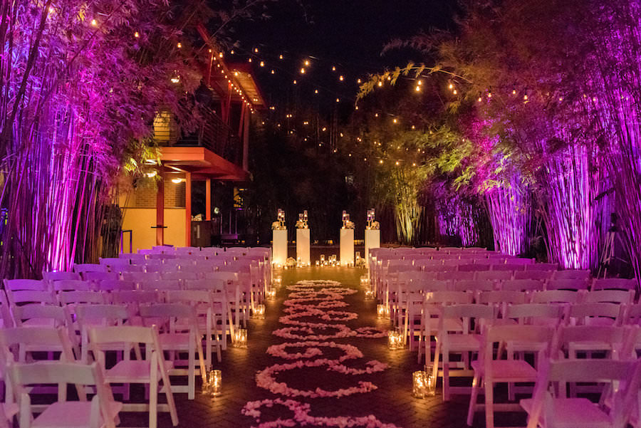 Romantic Gold & Pink Nighttime St. Pete Wedding | NOVA 535