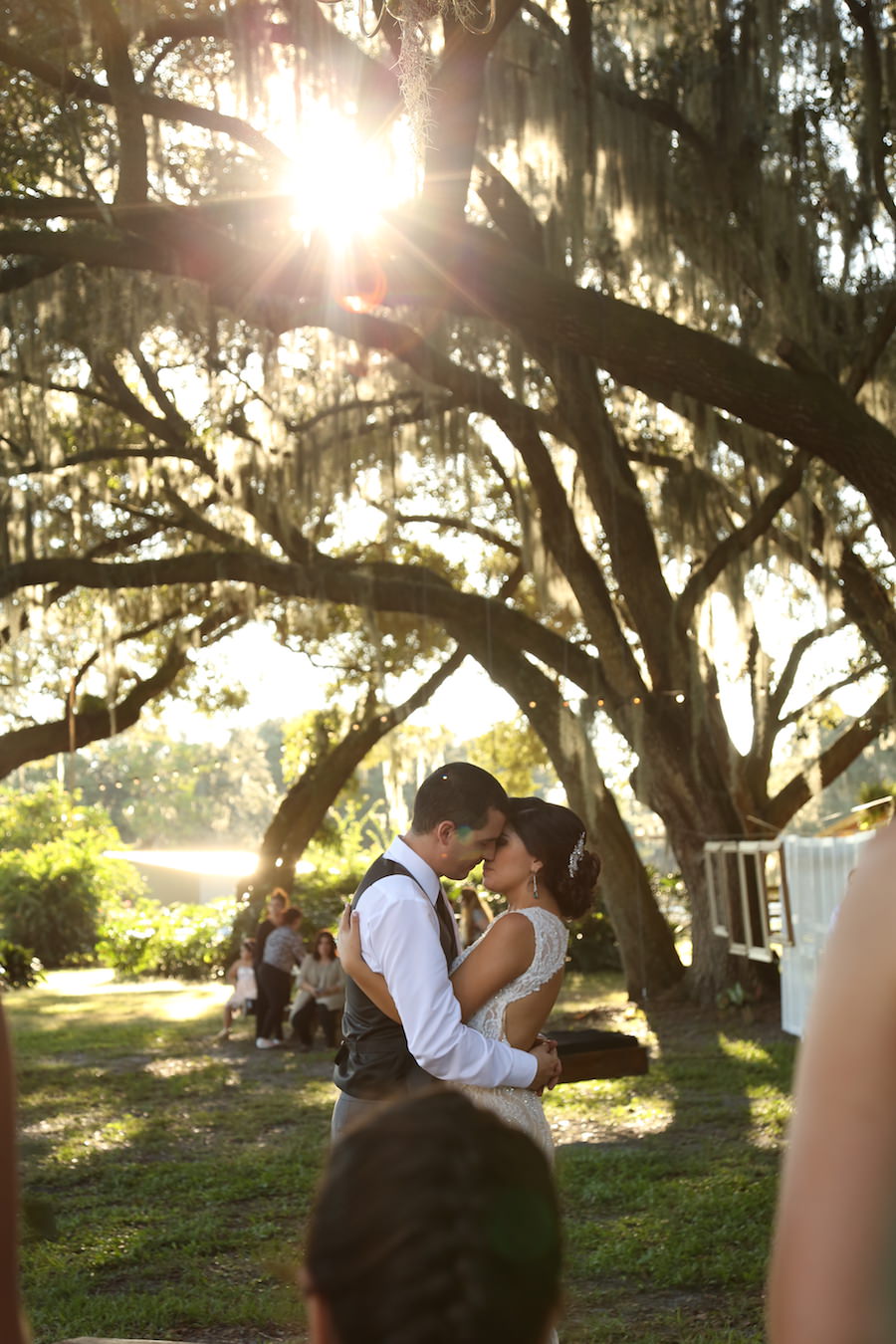 Florida Bride and Groom First Dance | Outdoor Wedding Reception at Lakeland Wedding Venue Rocking H Ranch