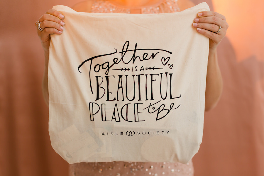 Inspirational Quote Bag | Aisle Society NYC Bridal Market Launch Party