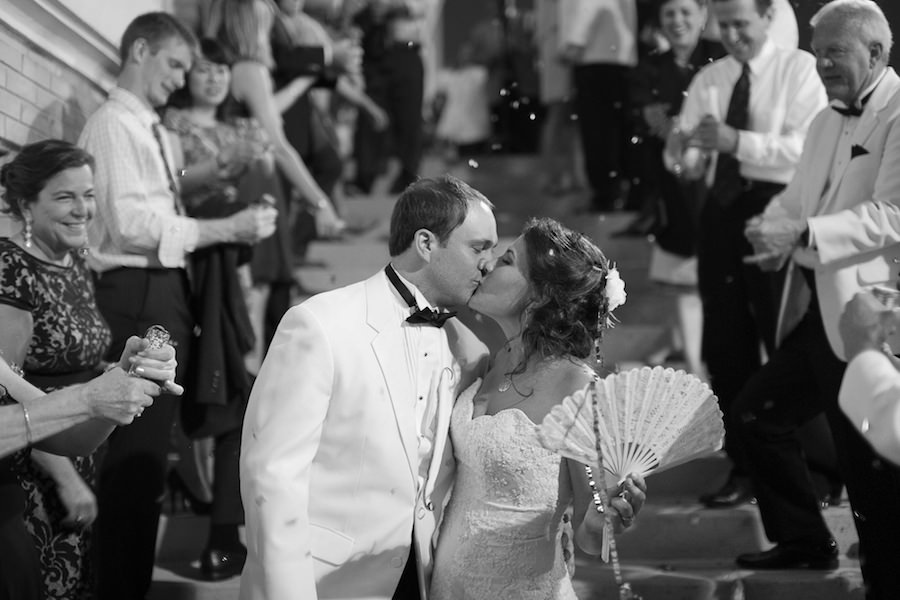 Ybor City Bride and Groom Wedding Confetti Exit | Tampa Wedding Photographer Roohi Photography