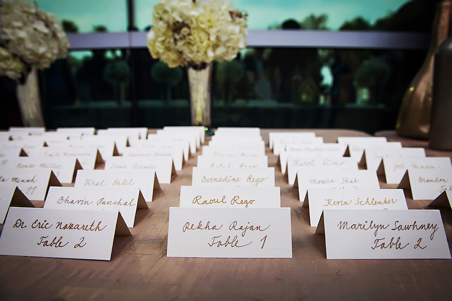 Wedding Reception Calligraphy Handwritten Name Cards