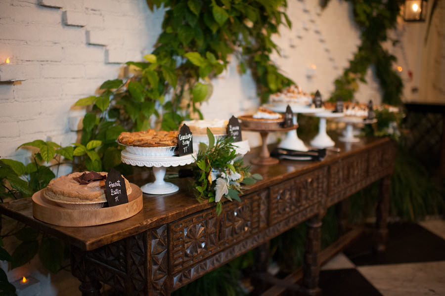 Wedding Reception Dessert Pie Table | Wedding Cake Alternatives