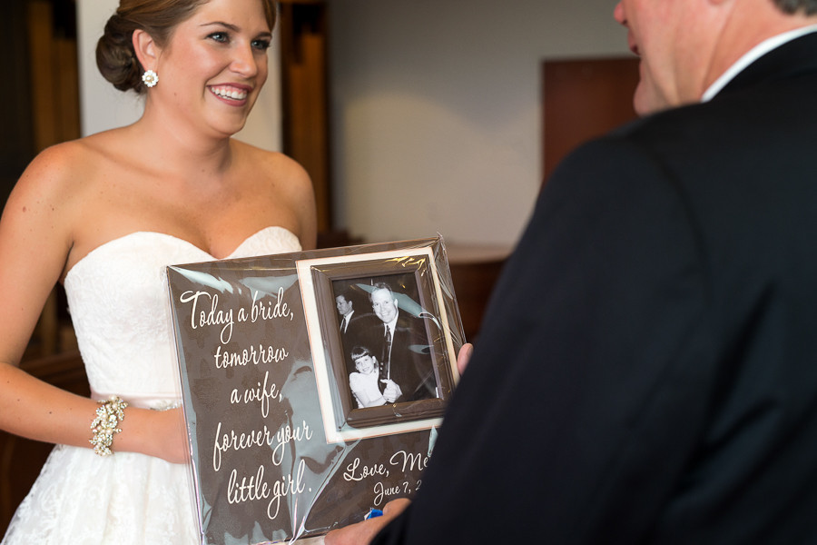 Father/ Daughter Wedding Day First Look and Gift Exchange Portrait | Tampa Bay Wedding Photographer Jeff Mason Photography