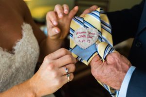 Father/ Daughter Wedding Day Gift Exchange Portrait | Tampa Bay Wedding Photographer Caroline & Evan Photography