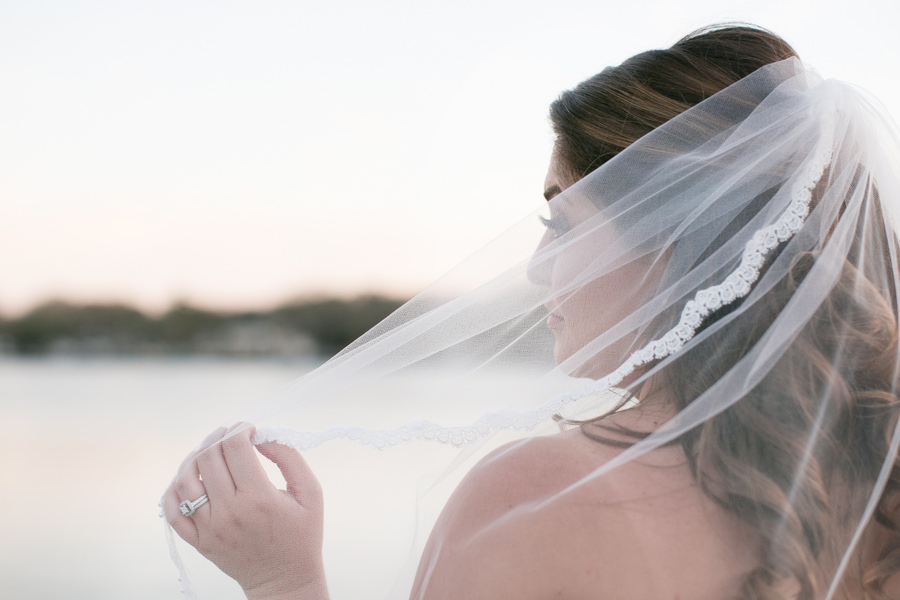 Florida Bride and Veil Wedding Portrait | St. Petersburg Wedding Photographer Carrie Wildes Photography