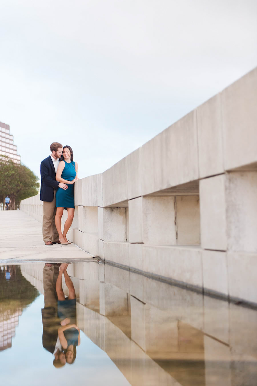 Outdoor, Downtown Tampa Engagement Photography Session with Reflection | Marc Edwards Photographs