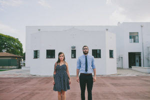 Shuffleboard Courts, Bohemian, Old Florida Inspired Outdoor St. Pete Engagement Photography Session