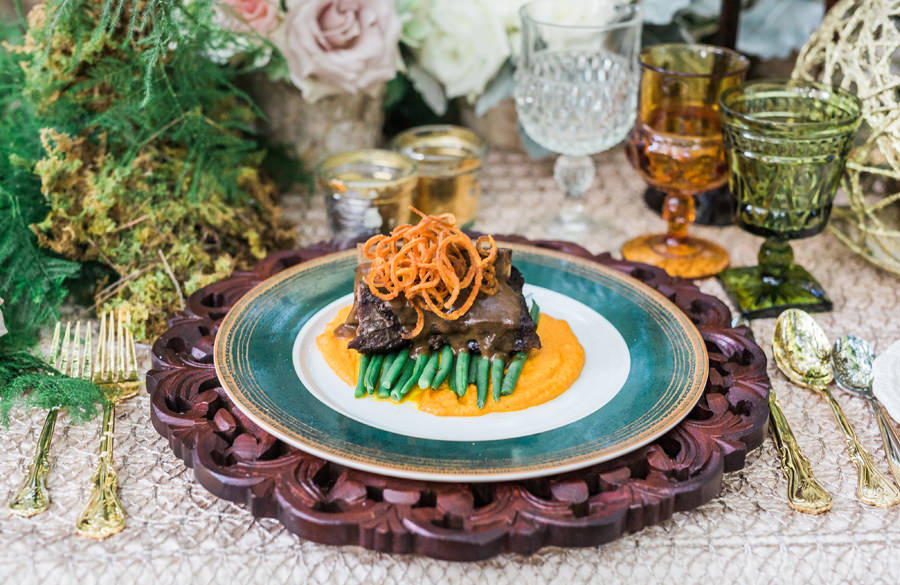 Plated Wedding Short Rib Dinner | Tampa Bay Wedding Caterer Olympia Catering