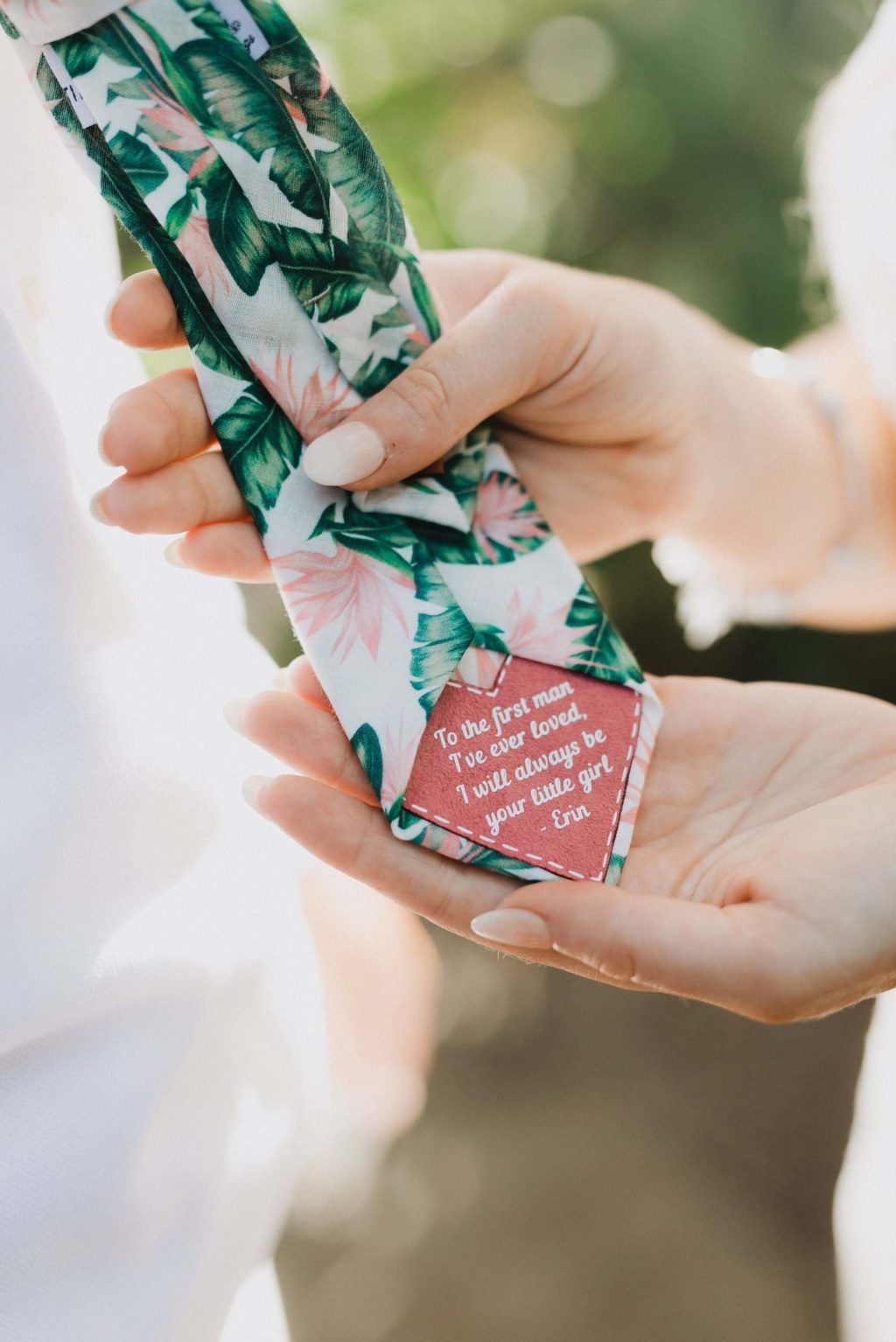 Father's Day Wedding Gift Custom Monogrammed Tie Patch Message Etsy