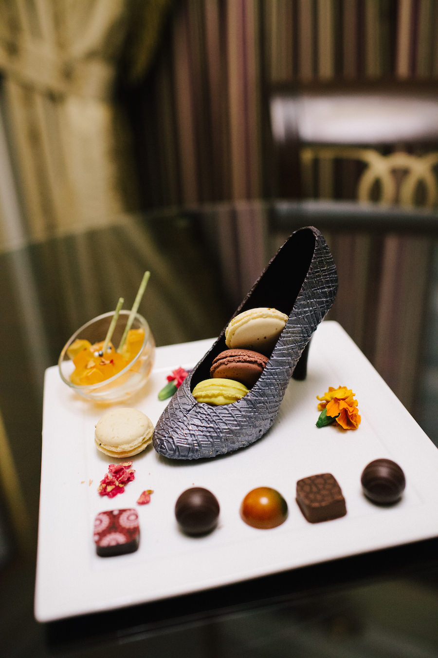 Venetian Las Vegas Hotel Room Review for Girls' Bachelorette Party Wedding Weekend Chocolate Shoe Welcome Gift