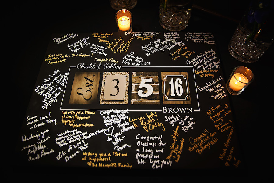 Unique Black Gold and Silver Wedding Guestbook Sign | Wedding Guestbook Ideas | Limelight Photography