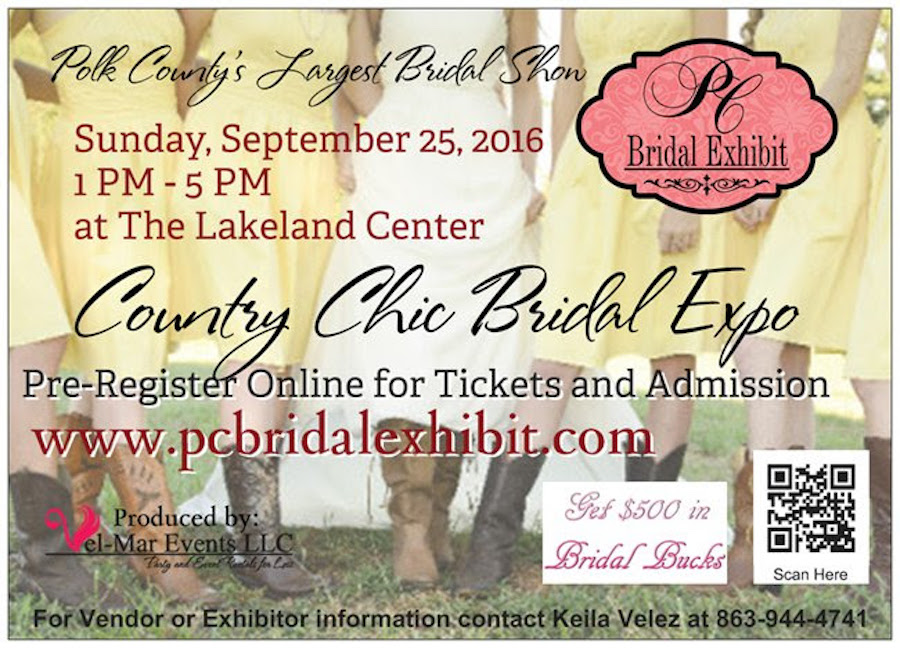 Polk County Bridal Show, PC Bridal Exhibit September 25, 2016